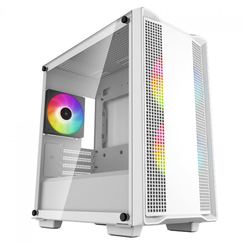 Gabinete Gamer DeepCool CC360 WH ARGB, White, Mid Tower, Vidro Temperado, MATX, Sem Fonte, Com 3 Fans, R-CC360-WHAPM3-G-1