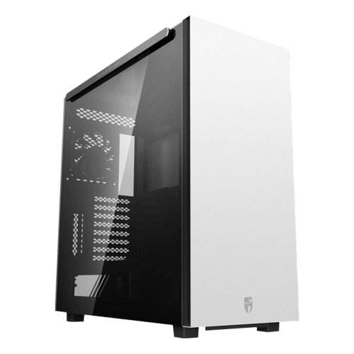 Gabinete Gamer DeepCool Macube 550, Full Tower, Vidro Temperado, White, Sem Fonte, Com 1 Fan, GS-ATX-MACUBE550-WHG0P