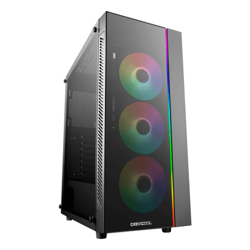 Gabinete Gamer DeepCool MATREXX 55 ADD-RGB, Mid Tower, Vidro Temperado, Black, Sem Fonte, Com 3 Fans