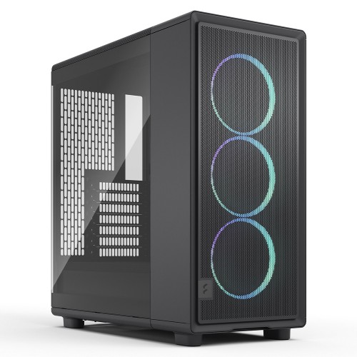 Gabinete Gamer Fractal Design Epoch, RGB, Mid Tower, Vidro Temperado, ATX, Sem Fonte, Com 3 Fans, Preto, FD-C-EPO1A-04