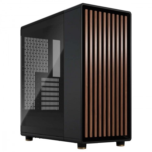 Gabinete Gamer Fractal Design North Chalk TG, Mid Tower, Vidro Temperado, ATX, Sem Fonte, Com 2 Fans, Black, FD-C-NOR1C-02
