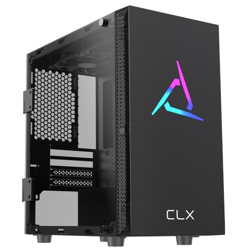 Gabinete Gamer Gamdias CLX Mars E1A V1, Mini Tower, Vidro Temperado, M-ATX, Com 3 Fans ARGB, Preto