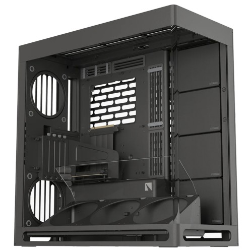 Gabinete Gamer HAVN HS 420 VGPU, Mid Tower, Vidro Temperado, E-ATX, Sem Fonte, Sem Fans, Preto