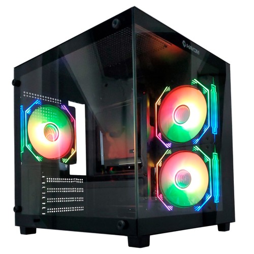 Gabinete Gamer Preto GB1784 Micro ATX/ITX com 3 Fans