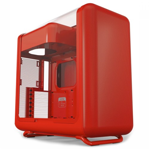 Gabinete Gamer Hyte X50 Wild Cherry, Mid Tower, Vidro Temperado, ATX, Sem Fans, Vermelho, CS-HYTE-X50G-RR