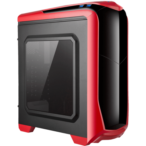Gabinete Gamer Isolatic X2-6020R-CE/R-2U3 Red Mid Tower S/Fonte