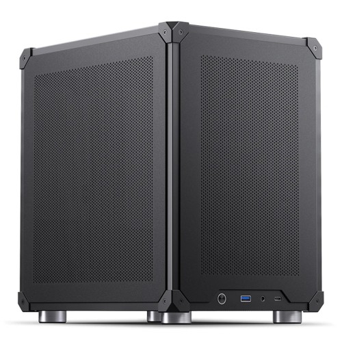 Gabinete Gamer Jonsbo C6 Black, Mini Tower, M-ATX, Sem Fonte, Sem Fans, Preto