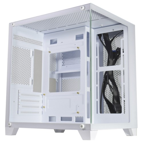 Gabinete Gamer K-MEX Aquario CG-W830, Mid Tower, Vidro Temperado, m-ATX, Sem Fan, Branco, CGW830RH002CB0X