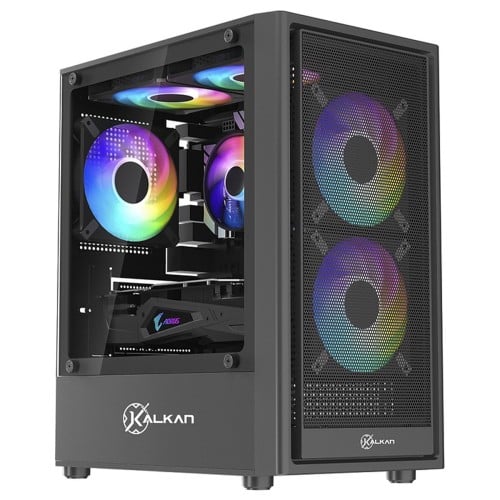 Gabinete Gamer Kalkan Vesir Flow Mesh Vidro M-ATX | Terabyte