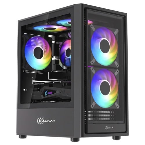 Gabinete Gamer Kalkan Vesir Mid Tower Vidro Temp | Terabyte