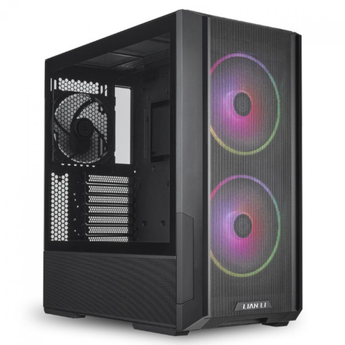 Gabinete Gamer Lian Li Lancool 216, RGB, Mid Tower, Vidro Temperado, Black, ATX, Sem Fonte, Com 3 Fans, LANCOOL 216RX BLACK