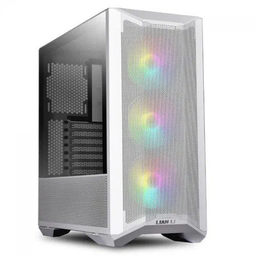 Gabinete Gamer Lian Li, Lancool II Mesh RGB, Mid Tower, Vidro Temperado, White, Sem Fonte, Com 3 Fans