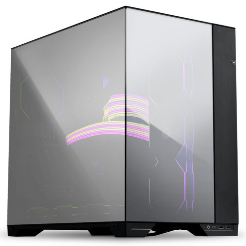 Gabinete Gamer Lian Li O11 Vision Chrome, Mid Tower, Vidro Temperado Espelhado, E-ATX, Black, Sem Fonte, Sem Fan, O11VC CHROME