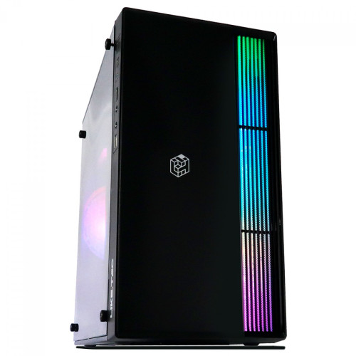 Gabinete Gamer Liketec Prime RGB, Mid Tower, Acrílico, M-ATX, Black, Sem Fonte, Com 1 Fan