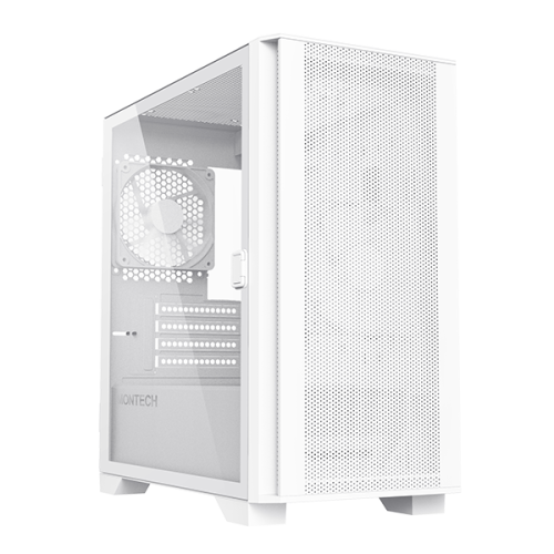 Gabinete Gamer Montech AIR 100 Lite, Mini Tower, White,  mATX, 2 Fans, Vidro Temperado