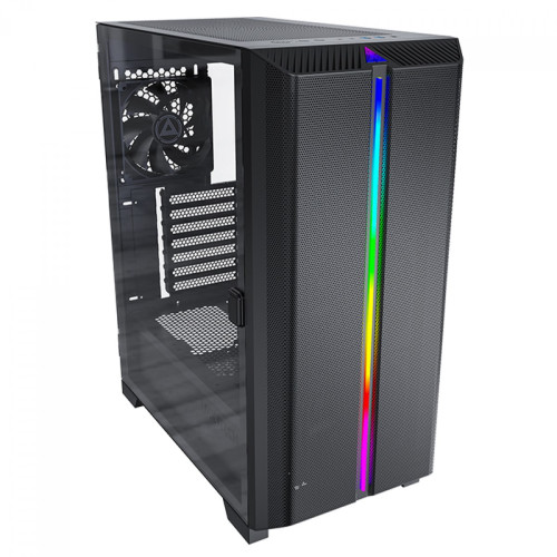 Gabinete Gamer Montech Sky One Lite, ARGB, Mid Tower, Vidro Temperado, ATX, Black, Sem Fonte, Com 3 Fans