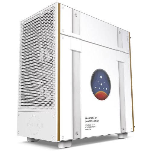Gabinete Gamer NZXT H5 Flow Starfield, Mid Tower, Vidro Temperado, ATX, Branco, Sem Fonte, Com 2 Fans, CC-H51FW-01