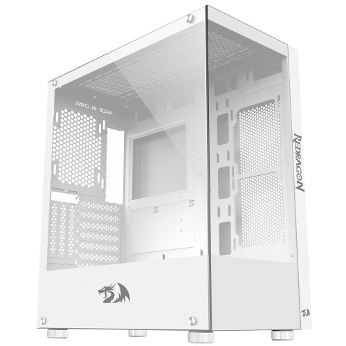 Gabinete Gamer Redragon Reflect Lunar White, Mid Tower, Vidro Temperado, ATX, Sem Fonte, Sem Fan, CA-601W