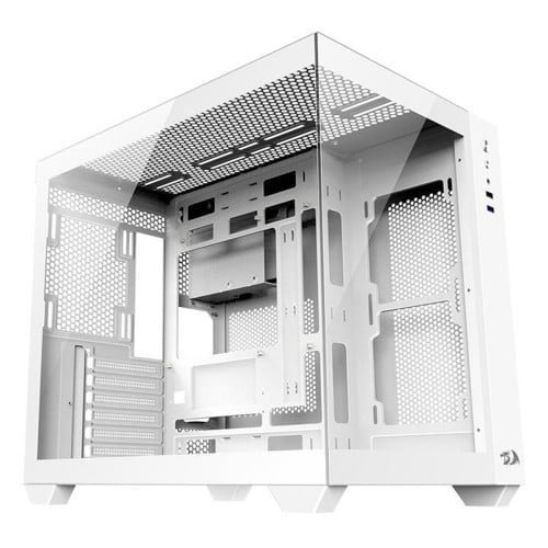 Gabinete Gamer Redragon Wideload Lite, Mid Tower, Vidro Temperado, ATX, White, Sem Fonte, Sem Fan, CA-604W