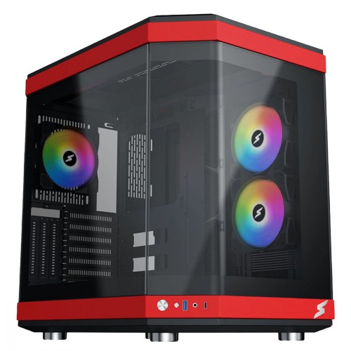 Gabinete Gamer SuperFrame Power Cube, Mid Tower, Vidro Temperado