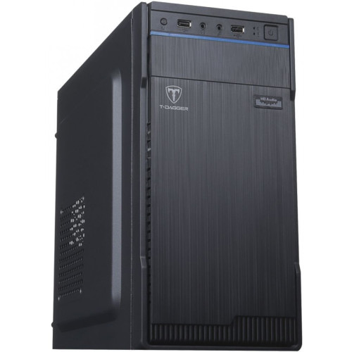 Gabinete Gamer T-Dagger Brand, Mini Tower, Black, Com Fonte, Sem Fan, T-TGC230