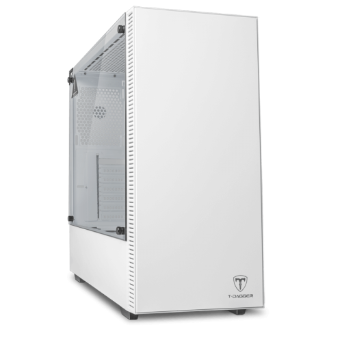 Gabinete Gamer T-Dagger Cube, Mid Tower, Vidro Temperado, White, Sem Fonte, Sem Fan, T-TGC305W