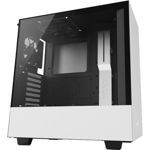 Gabinete Gamer NZXT H500, Mid Tower, Com 2 Fans, Vidro Temperado, White, Sem Fonte, CA-H500B-W1