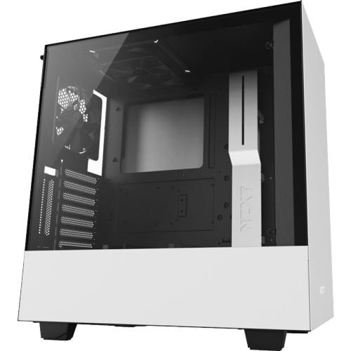 Gabinete Gamer NZXT H500I, Mid Tower, Com 2 Fans, Vidro Temperado, White, Sem Fonte, CA-H500W-W1