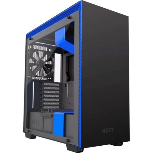 Gabinete Gamer NZXT H700i, Mid Tower, Com 4 Fans, Vidro Temperado, Black-Blue, Sem Fonte, CA-H700W-BL