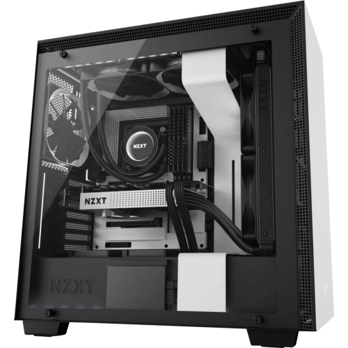 Gabinete Gamer NZXT H700i, Mid Tower, Com 4 Fans, Vidro Temperado, White, Sem Fonte, CA-H700W-WB