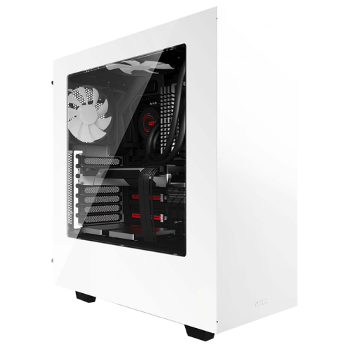Gabinete Gamer NZXT S340, Mid Tower, Com 2 Fans, White, Sem Fonte, CA-S340W-W1