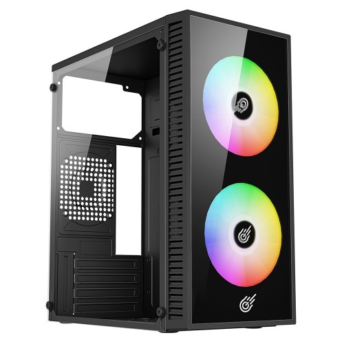 Gabinete Pure Power Fusion, Mid Tower, M-ATX, C/2 FANS, Sem fonte, Preto, PP-CS-MTB