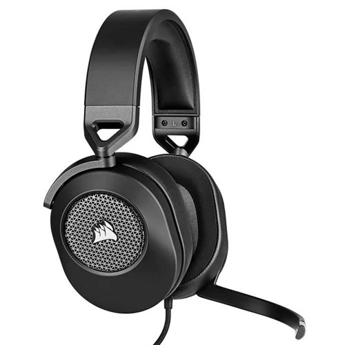Headset Gamer Corsair HS65 Surround, Drivers de 50mm, 3.5mm, Carbon, CA-9011270-NA