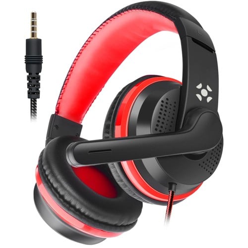 Headset Gamer Fortrek Spider Black, P3, Drivers de 40mm, Preto e Vermelho