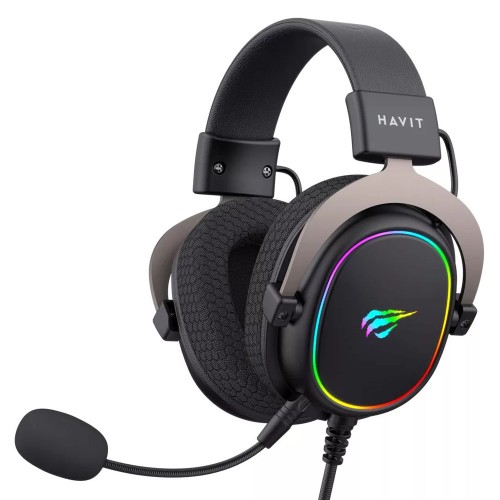 Headset Gamer Havit H2002R, USB, Drivers de 50mm, 7.1 Surround, RGB, Black, HV-H2002R - Open Box