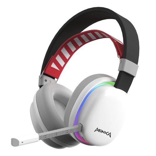 Headset Gamer Marvo Monka HG9069W, RGB, Bluetooth 5.2, Drivers 40mm, Branco, HG9069W - Open Box