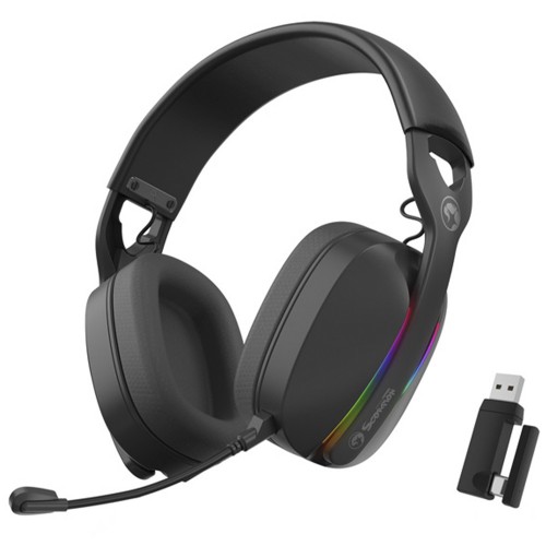 Headset Gamer Marvo Pulz 70W, Tri-Mode, Wireless, Bluetooth, USB, Drivers de 40mm, Black, HG9086W-BK