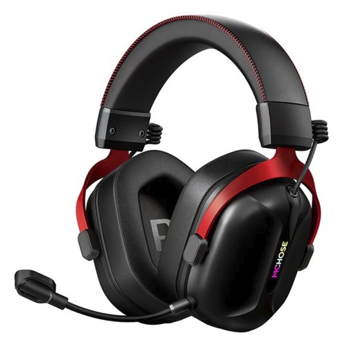 Headset Gamer MCHOSE S9, RGB, 3-Mode, Wireless, Bluetooth, USB, Drivers de 50mm, Microfone Destacável, Black, MC-S9-1