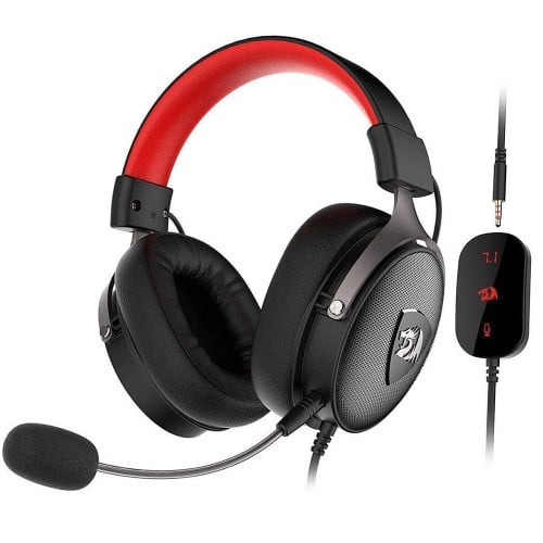 Headset Gamer Redragon Icon, 7.1 Surround, Drivers de 50mm, USB/3.5mm, Preto/Vermelho, H520