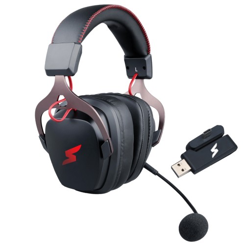 Headset Gamer SuperFrame Wind V2, Wireless, Drivers de 50mm, 7.1 Surround, RGB, USB + USB-C, Bluetooth, Black, SF-H05-V2 - Open Box