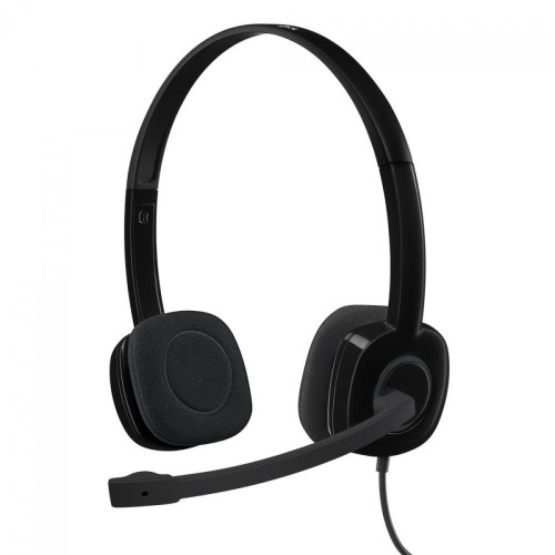 Headset Logitech H151, 3,5mm, Preto, 981-000587