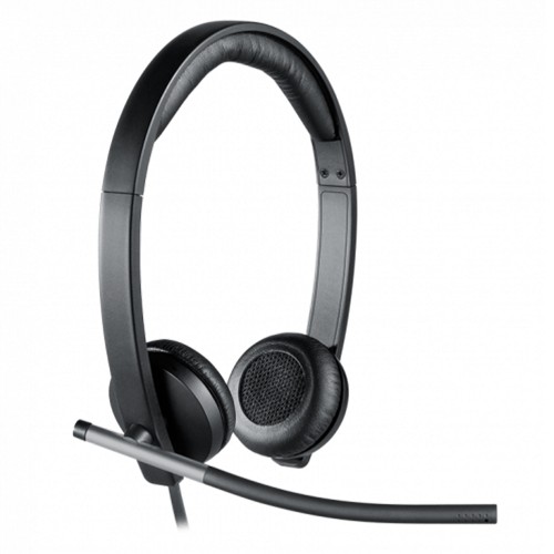 Headset logitech H650E, Stereo, USB, Preto, 981-000518