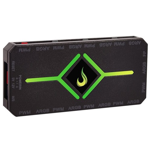 Hub Controladora Rise Mode, ARGB, PWM, 5V/3Pin, Preto, RM-COPW-ARGB