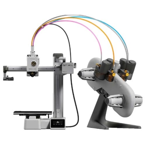 Impressora 3D Bambu Lab A1 Mini + AMS Lite (Combo), Bivolt, Área de Impressão 180x180x180mm, Wi-Fi, Branco, PF002-M+SA005-BRA