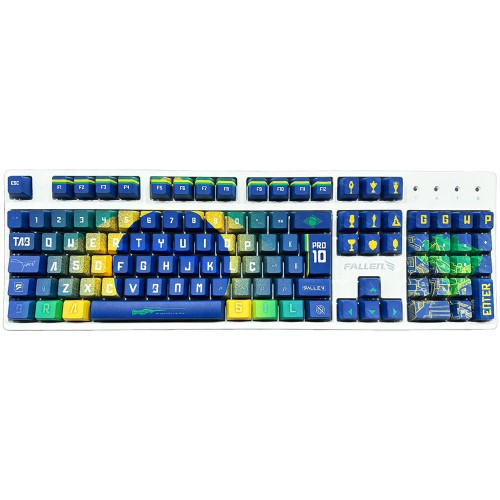 Keycaps Fallen Personalizadas Brasil 2025, OEM, PBT, ABNT2, 117 Teclas, KC00181