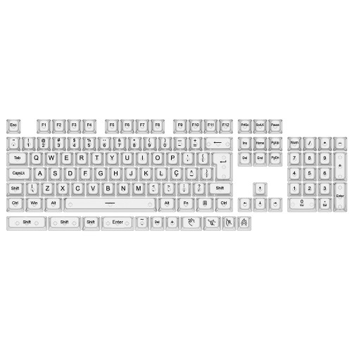 Keycaps Redragon Crystal, OSA, ABNT2, 117 Teclas, A137 PT