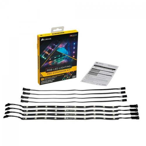 Kit 4 Fitas Led RGB Corsair Para Gabinete, 410mm, CL-8930002