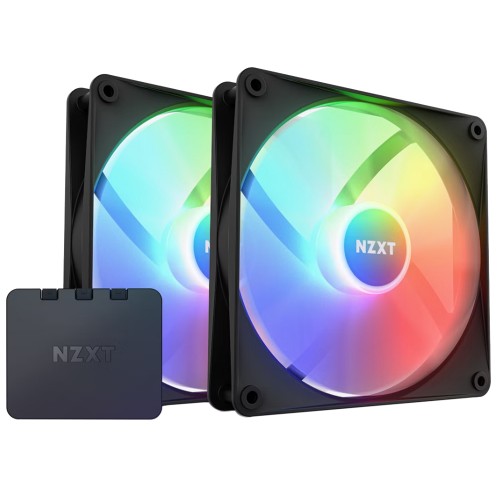 Kit Fan Com 2 Unidades NZXT F140 RGB Core, 140mm, Black, RF-C14DF-B1