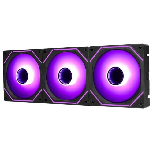 Kit Fan Com 3 Unidades Rise Mode Magneto Pro, ARGB, 120mm, PWM, Preto, RM-MAPRO-ARGB-B