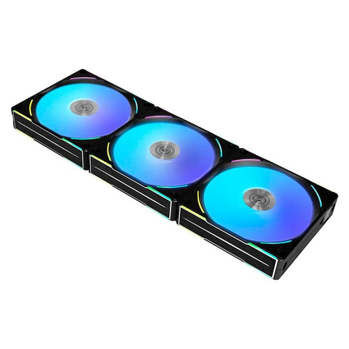 Kit Cooler Fan Com 3 Unidades Lian Li UNI FAN SL120 V2 Preto
